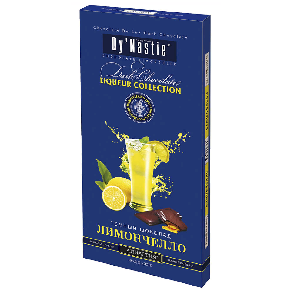  Династия Шоколад "Лимончело", (блок 10шт по 100г)  в Биробиджане