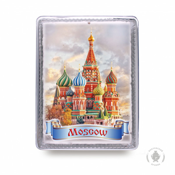 №3 Пряник 600г MOSCOW с фотопечатью (в подарочной пластиковой упаковке)  в Биробиджане