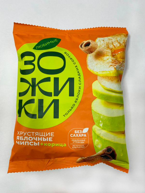 №1 Зожики Яблочные+корица чипсы, 25г  в Биробиджане