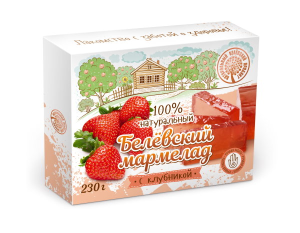 №2 Мармелад белевский "Клубника" 230г в Биробиджане