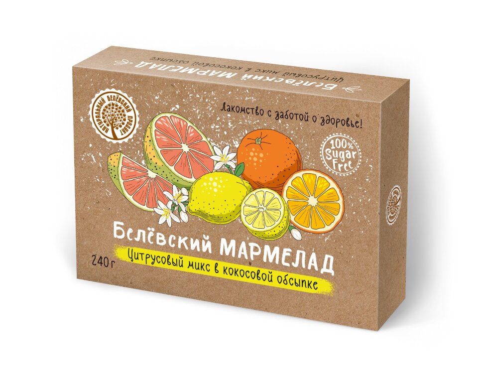  Мармелад белевский на фруктозе 240г "Цитрусовый микс" в Биробиджане